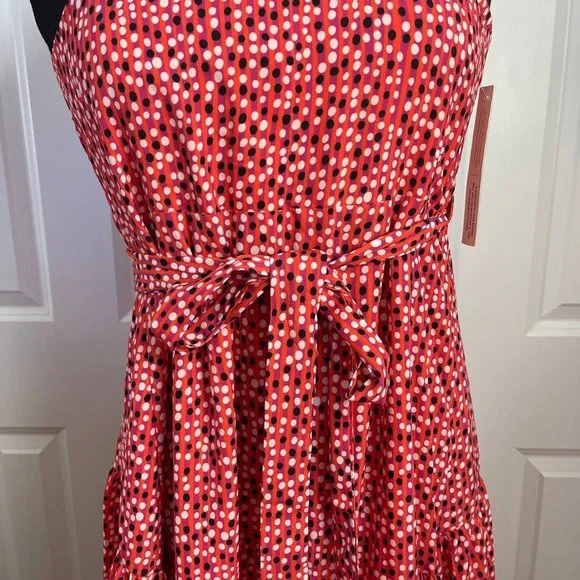 Anthropologie polka dots Flutter Wrap Midi Dress - Picture 7 of 7